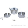 Stackable Pack Stainless Steel Camping Pot Set